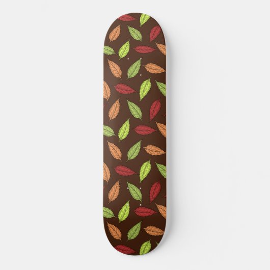 Muster von Blätter, farbenfrohe Blätter, Herbstblä Skateboard (Vorderseite)