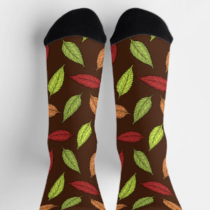 Muster von Blätter, farbenfrohe Blätter, Herbstblä Socken