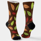 Muster von Blätter, farbenfrohe Blätter, Herbstblä Socken (Gewinkelt)