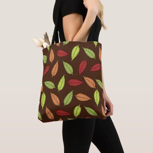 Muster von Blätter, farbenfrohe Blätter, Herbstblä Tasche (Von Nahem)