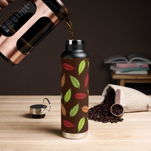 Muster von Blätter, farbenfrohe Blätter, Herbstblä Trinkflasche (Kaffee)