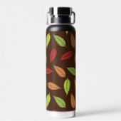Muster von Blätter, farbenfrohe Blätter, Herbstblä Trinkflasche (Rückseite)