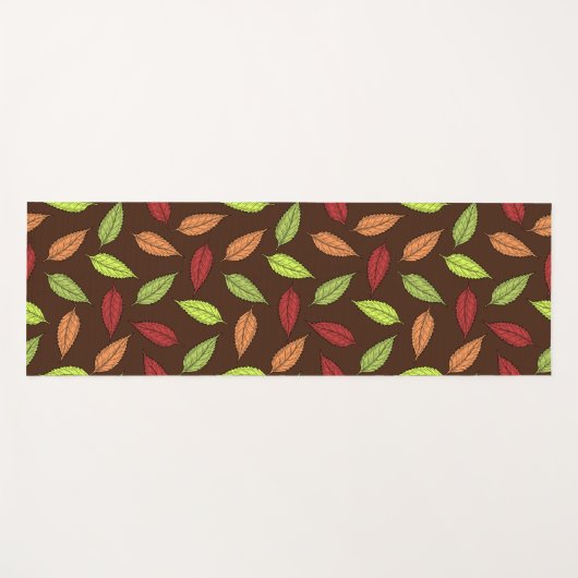 Muster von Blätter, farbenfrohe Blätter, Herbstblä Yogamatte (Vorderseite (Horizontal))