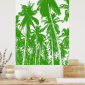 Muster von Blätter. Tropische Palmen Poster (Küche)