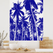 Muster von Blätter. Tropische Palmen Poster (Küche)