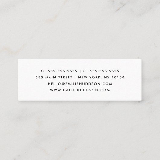 Muster von blauen Donuts, Kuchenladen, Konditorei Mini Visitenkarte (Rückseite)