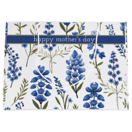 Muster von Bluebonnets im Südfrühling Große Geschenktüte