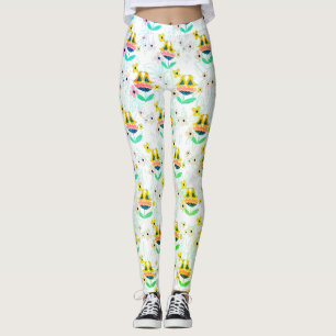 Muster von Blume und Vögeln Leggings