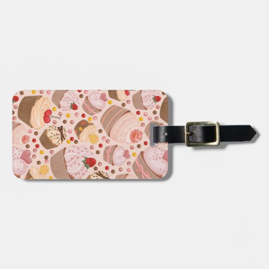 Muster von den feierlichen kleinen Kuchen Gepäckanhänger (Vorderseite horizontal)