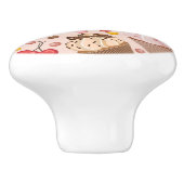 Muster von den feierlichen kleinen Kuchen Keramikknauf (Seitenansicht)