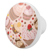 Muster von den feierlichen kleinen Kuchen Keramikknauf (Rechts)