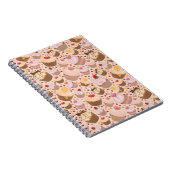 Muster von den feierlichen kleinen Kuchen Notizblock (Rechte Seite)