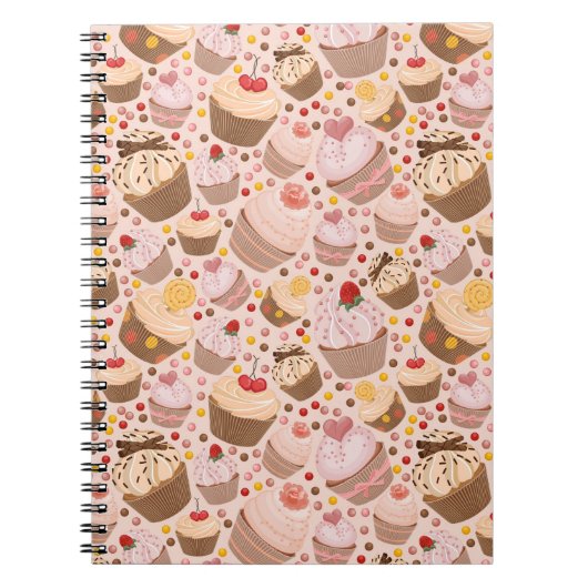Muster von den feierlichen kleinen Kuchen Notizblock (Vorderseite)