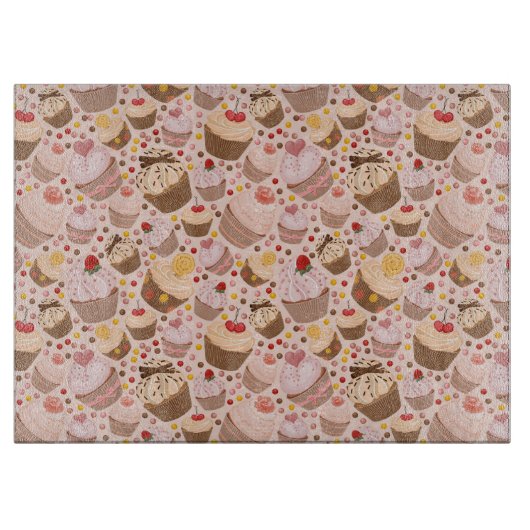 Muster von den feierlichen kleinen Kuchen Schneidebrett (Vorderseite)