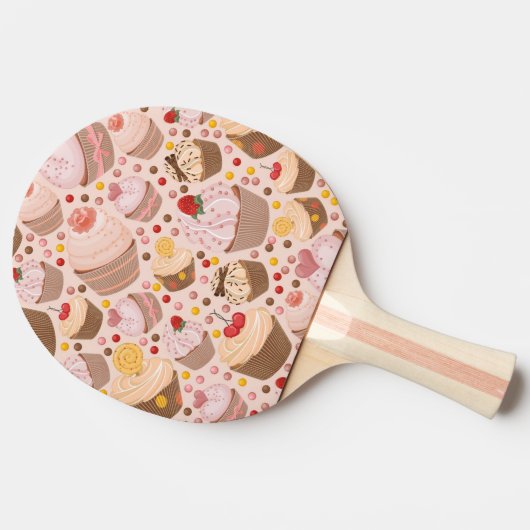 Muster von den feierlichen kleinen Kuchen Tischtennis Schläger (Seitenansicht)
