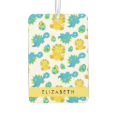 Muster von Dinosauriern, Niedliche Dinosaurier, Ih Autolufterfrischer (Rückseite)