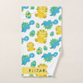 Muster von Dinosauriern, Niedliche Dinosaurier, Ih Badhandtuch Set (Handtuch)