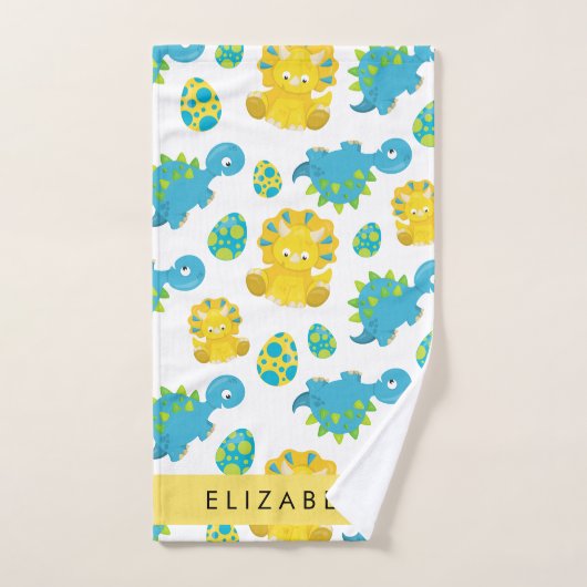 Muster von Dinosauriern, Niedliche Dinosaurier, Ih Badhandtuch Set (Handtuch)