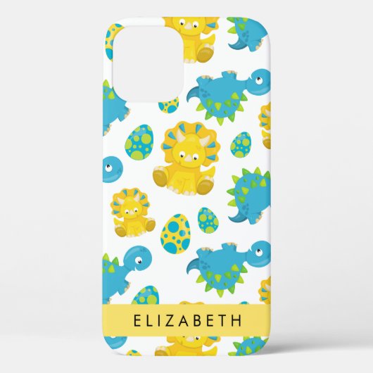 Muster von Dinosauriern, Niedliche Dinosaurier, Ih Case-Mate iPhone Hülle (Rückseite)