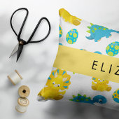 Muster von Dinosauriern, Niedliche Dinosaurier, Ih Dekokissen