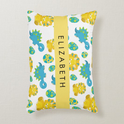 Muster von Dinosauriern, Niedliche Dinosaurier, Ih Dekokissen (Vorderseite(Vertikal))