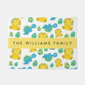 Muster von Dinosauriern, Niedliche Dinosaurier, Ih Fußmatte (Vorderseite)