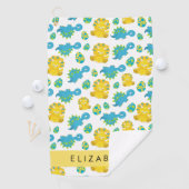 Muster von Dinosauriern, Niedliche Dinosaurier, Ih Golfhandtuch (Insitu)