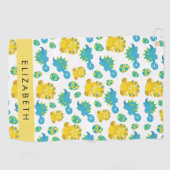 Muster von Dinosauriern, Niedliche Dinosaurier, Ih Golfhandtuch (Horizontal)