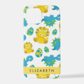 Muster von Dinosauriern, Niedliche Dinosaurier, Ih iPhone Hülle (Rückseite)