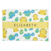 Muster von Dinosauriern, Niedliche Dinosaurier, Ih Kissenbezug (Vorderseite)