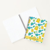 Muster von Dinosauriern, Niedliche Dinosaurier, Ih Notizblock (Innenseite)