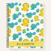 Muster von Dinosauriern, Niedliche Dinosaurier, Ih Notizblock (Vorderseite)