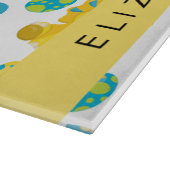 Muster von Dinosauriern, Niedliche Dinosaurier, Ih Schneidebrett (Ecke)