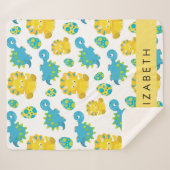 Muster von Dinosauriern, Niedliche Dinosaurier, Ih Sherpadecke (Vorderseite (Horizontal))