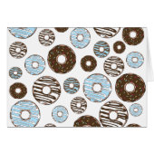 Muster von Donuts, blauen Donuts, braunen Donuts (Vorderseite (Horizontal))