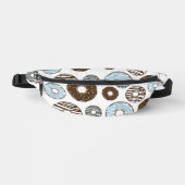 Muster von Donuts, blauen Donuts, braunen Donuts Bauchtasche (Vorderseite)