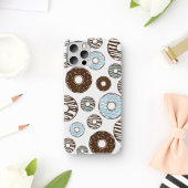 Muster von Donuts, blauen Donuts, braunen Donuts Case-Mate iPhone Hülle
