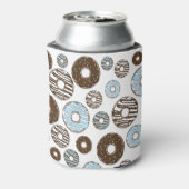 Muster von Donuts, blauen Donuts, braunen Donuts Dosenkühler (Kanne Rückseite)