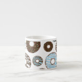 Muster von Donuts, blauen Donuts, braunen Donuts Espressotasse (Vorderseite)