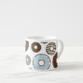 Muster von Donuts, blauen Donuts, braunen Donuts Espressotasse (Vorderseite Rechts)