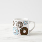 Muster von Donuts, blauen Donuts, braunen Donuts Espressotasse (Rechts)