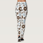 Muster von Donuts, blauen Donuts, braunen Donuts Leggings (Rückseite)