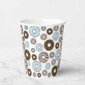 Muster von Donuts, blauen Donuts, braunen Donuts Pappbecher (Links)