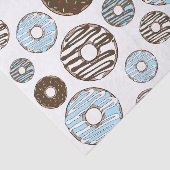 Muster von Donuts, blauen Donuts, braunen Donuts Seidenpapier (Ausschnitt)