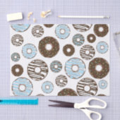 Muster von Donuts, blauen Donuts, braunen Donuts Seidenpapier (Handwerk)