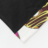 Muster von Donuts, farbenfrohe Donuts, Ihr Name Fleecedecke (Ecke)