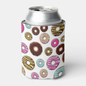 Muster von Donuts, farbenfrohe Donuts, Sprinklen Dosenkühler (Kanne Vorderseite)