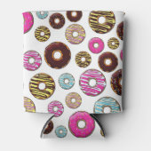 Muster von Donuts, farbenfrohe Donuts, Sprinklen Dosenkühler (Vorderseite)