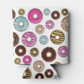 Muster von Donuts, farbenfrohe Donuts, Sprinklen Dosenkühler (Rückseite)