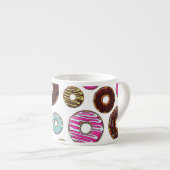 Muster von Donuts, farbenfrohe Donuts, Sprinklen Espressotasse (Vorderseite Rechts)